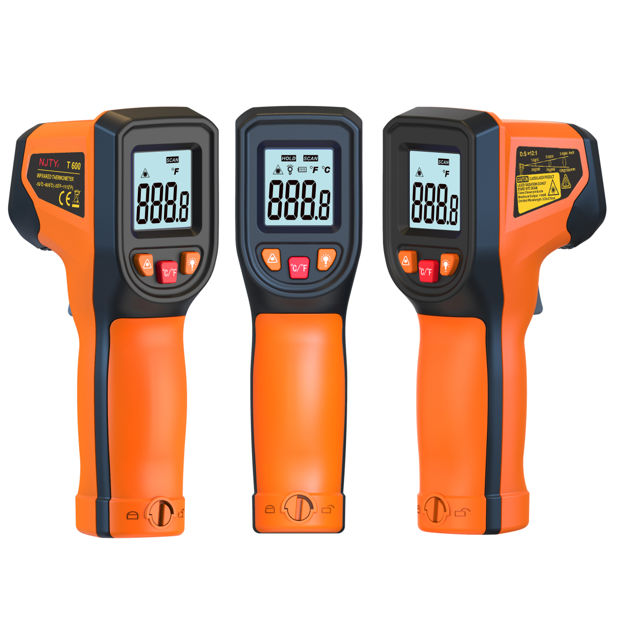 Industrial Laser Temperature Sensor - مقياس الحرارة الرقمي بالأشعة تحت الحمراء