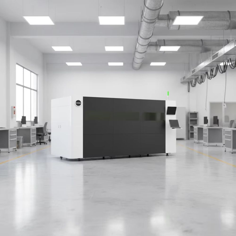 Industrial Fiber Laser Cutting Machine - ماكينة قطع بالليزر الليفي CNC بقوة