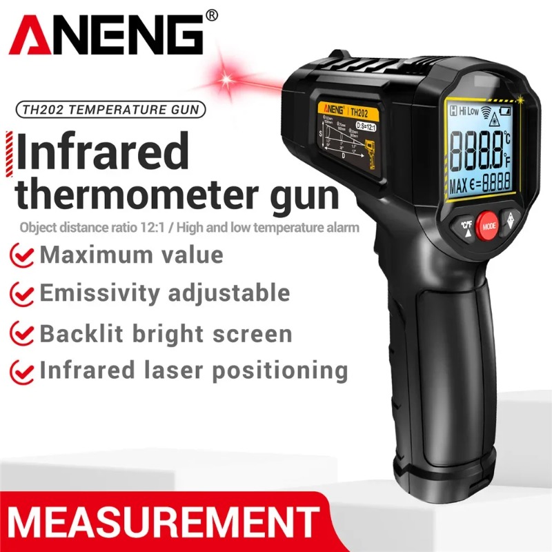Industrial Infrared Laser - ANENG TH202 موازين الحرارة الصناعية المحمولة