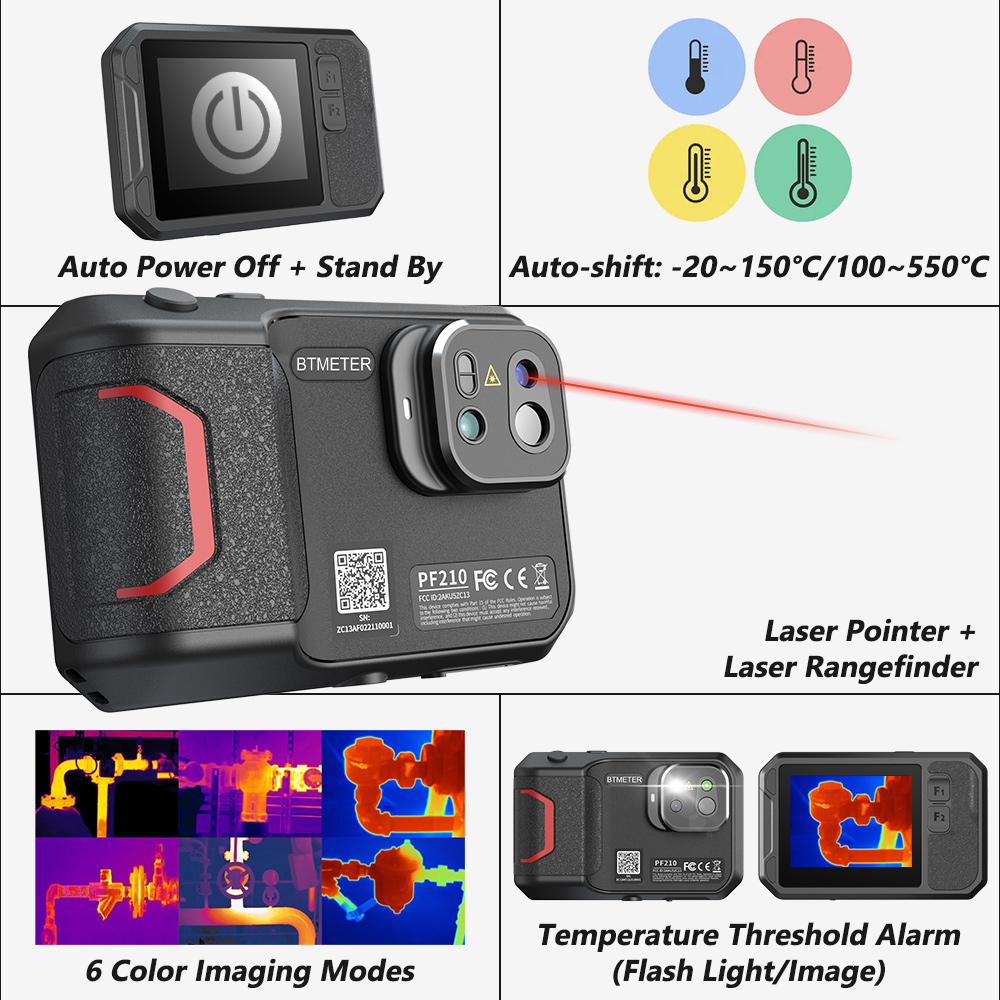 Industrial Infrared Laser - كاميرا حرارية محمولة باليد 256x192 -20