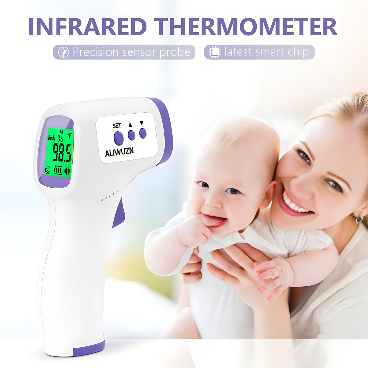 الحمى الطبية ميزان الحرارة بال - مراجعة Industrial Laser Temperature Sensor وسعره