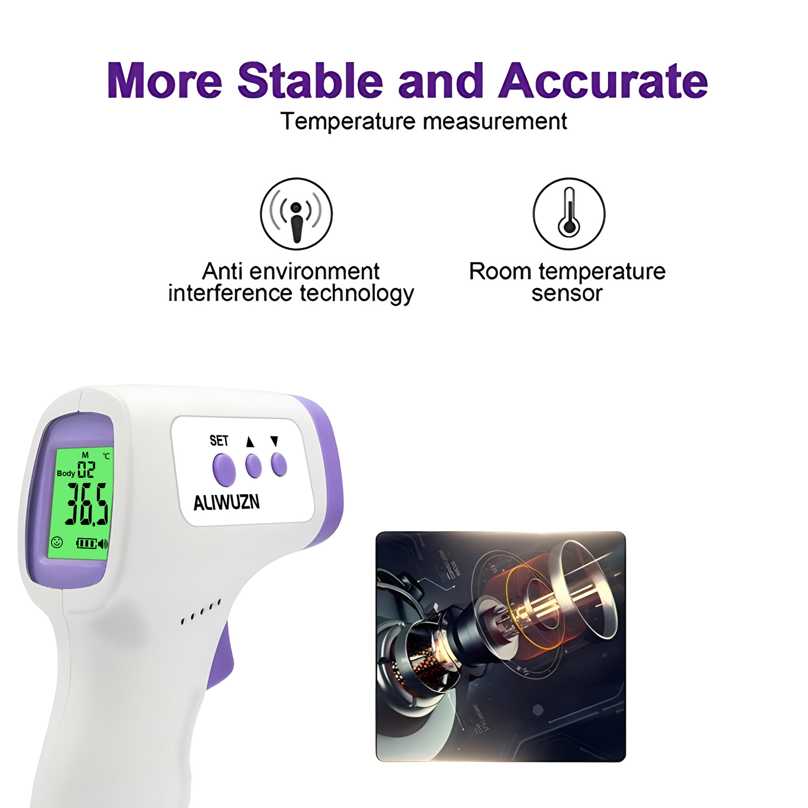 الحمى الطبية ميزان الحرارة بال - مراجعة Industrial Laser Temperature Sensor وسعره