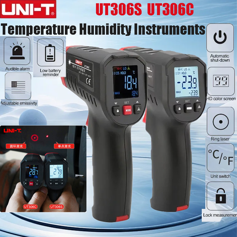 UNI-T UT306S UT306C ميزان الحر - مراجعة Industrial Laser Temperature Sensor وسعره