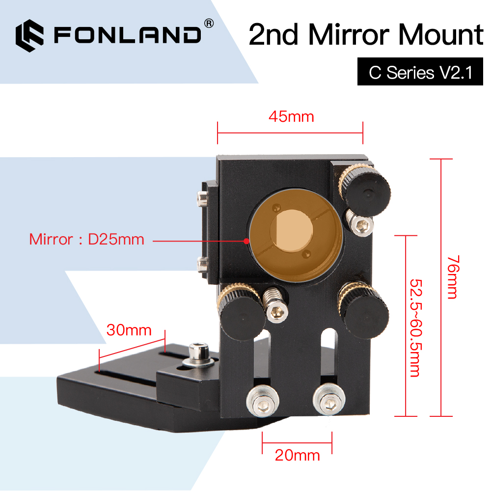 FONLAND CO2 الأسود الثاني ليزر - مراجعة Co2 Laser Mirror وسعره