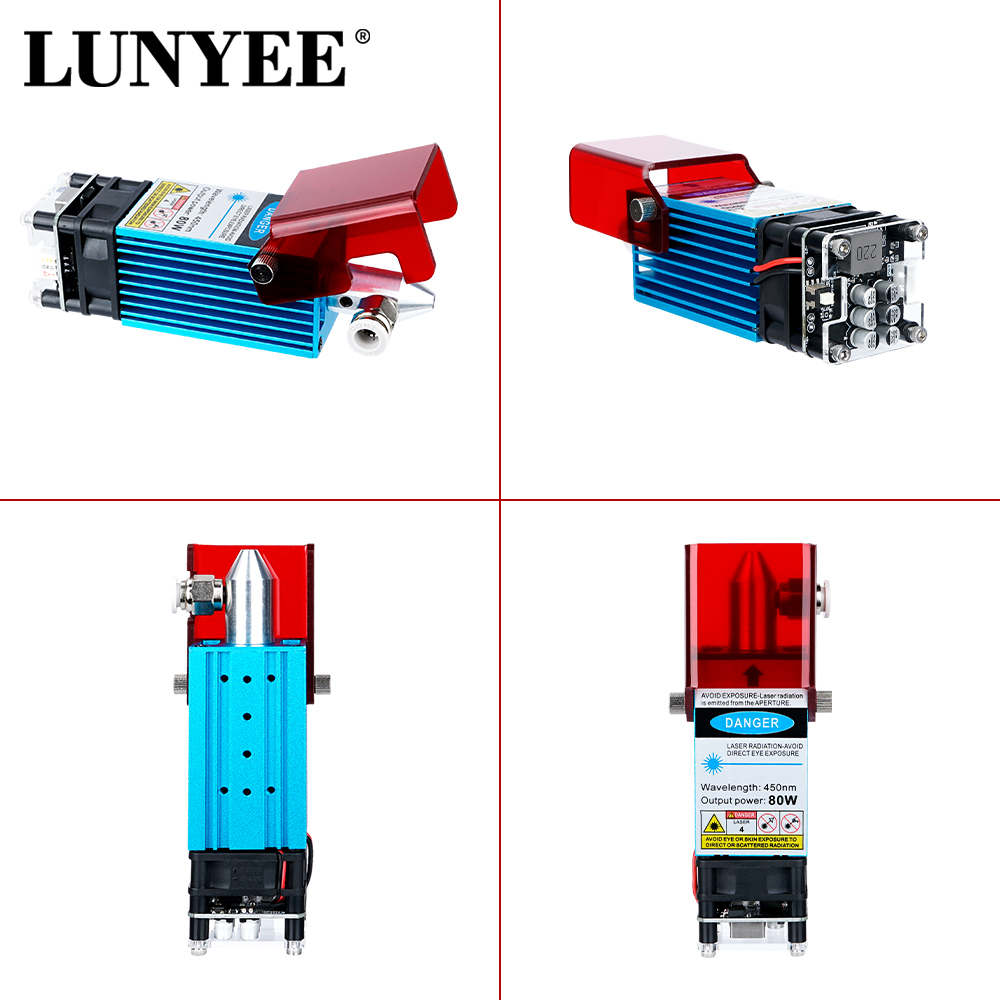 وحدة ليزر LUNYEE 80 وات 40 وات - مراجعة Metal Laser Cutter Head وسعره