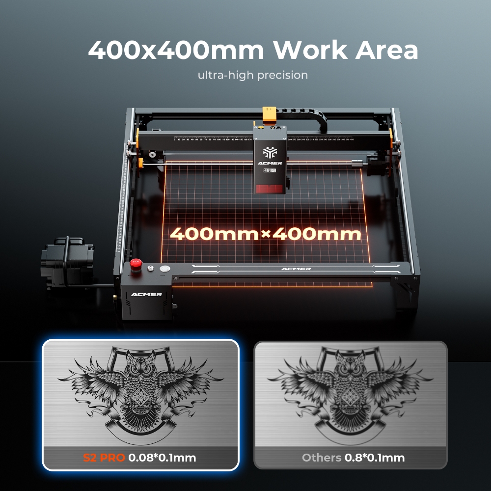 ماكينة نقش بالليزر ACMER S2 PR - مراجعة Laser Engraving Software وسعره
