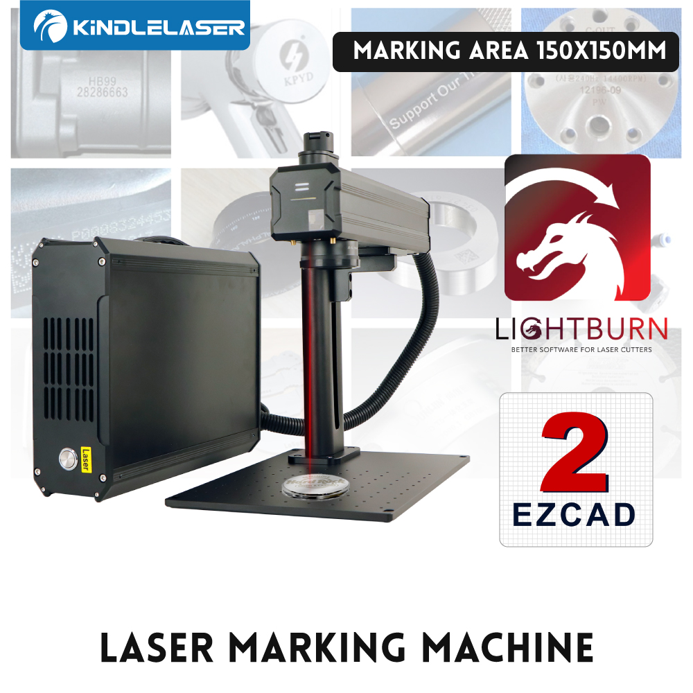 آلة نقش بالليزر الليفي كيندل ل - مراجعة Industrial Laser Engraving Machine For Metal وسعره