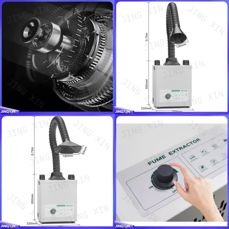 مخصص لجهاز تنقية الدخان بقوة 1 - مراجعة Industrial Laser Engraving Machine For Metal وسعره