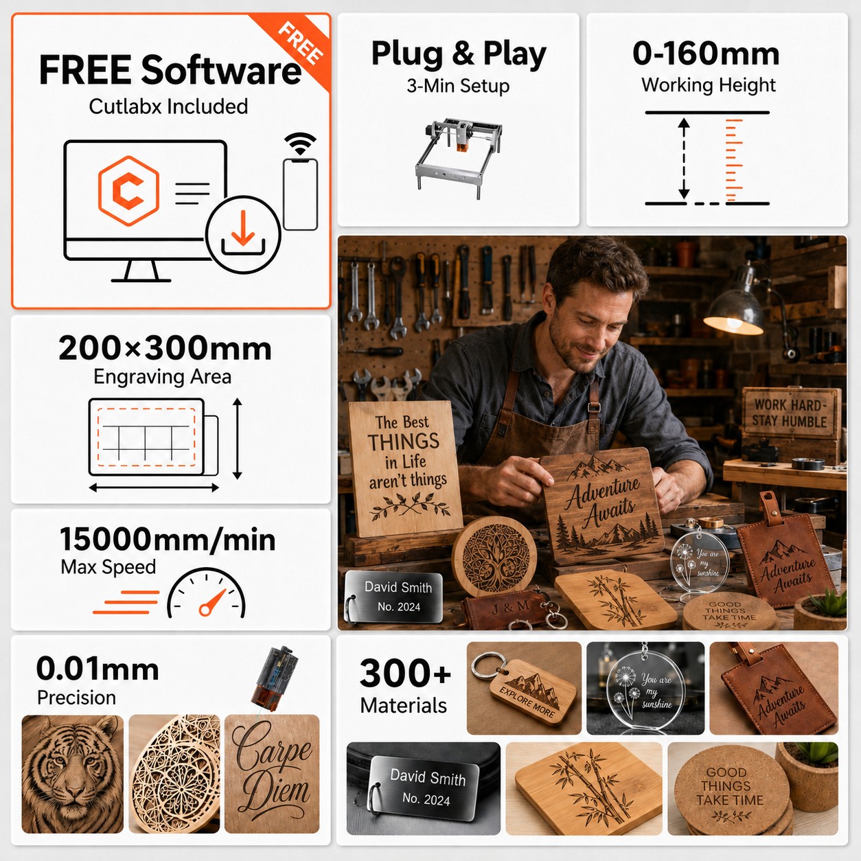 آلة النقش والقطع بالليزر كارفي - مراجعة Laser Engraving Software وسعره